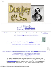 A Bibliography Selected by Robert Newsom for the 2002 Dickens Universe