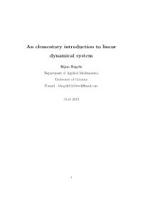 An Elementary Introduction to Linear Dynamical System