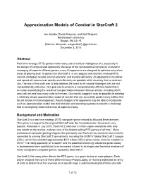 Approximation Models of Combat in Starcraft 2