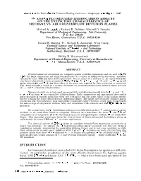 C1 and Cz FLUORINATED HYDROCARBON EFFECTS on the EXTINCTION CHARACTERISTICS of METHANE VS