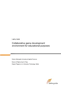 Collaborative Game Development Environment for Educational Purposes