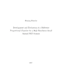 Development and Evaluation of a Multiwire Proportional Chamber for a High Resolution Small Animal PET Scanner