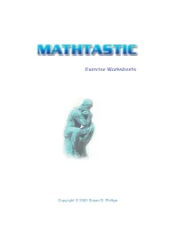 Exercise Worksheets