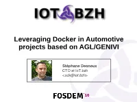 Leveraging Docker in Automotive Projects Based on AGL/GENIVI