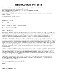 Memorandum #15, 2014