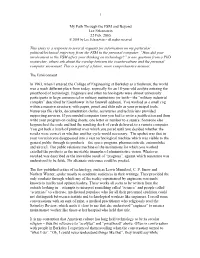 My Path Through the FSM and Beyond Lee Felsenstein 22 Feb