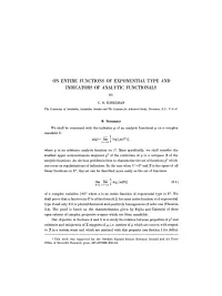 On Entire Functions of Exponential Type and Indicators of Analytic Functionals