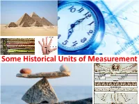 The History of Measurements
