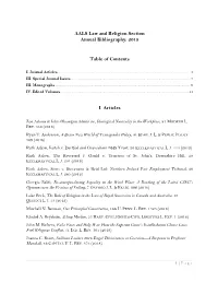 2018 Table of Contents I. Articles