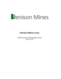 + 2020 Annual Information Form