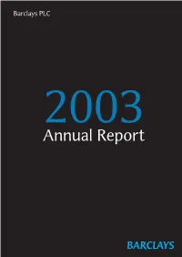 Barclays PLC 2003 Annual Report
