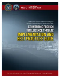 Countering FIE Threats: Best Practices