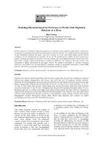 Modeling Rheotaxis Based on Preference to Predict Fish Migration Behavior in a River