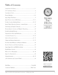 Table of Contents