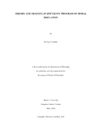 Theory and Training in Epictetus' Program of Moral Education