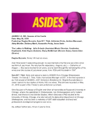 ASIDES 1.5, SIX, Queens of the Castle Date: May 26, 2020 Featuring: Regina Buccola, Sara B.T