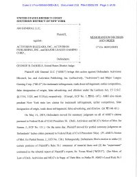 Case 1:17-Cv-08644-GBD-JLC Document 218 Filed 03/31/20 Page 1 of 29