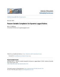 Passive Variable Compliance for Dynamic Legged Robots