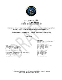 STATE of MAINE 129Th LEGISLATURE FIRST REGULAR SESSION