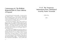 T.A.Z.: the Temporary Autonomous Zone, Ontological Anarchy, Poetic