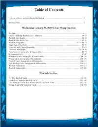 Table of Contents