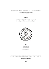 The Ron Clark Story’ Movie Script”