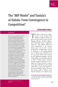 “AKP Model” and Tunisia's Al-Nahda: from Convergence to Competition?