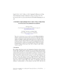 Comparing User Experiences in Using Twiki & Mediawiki To