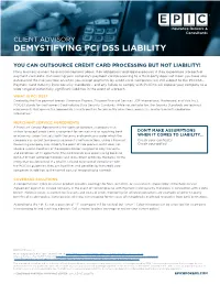 Demystifying Pci Dss Liability