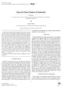Fast and Slow Rotation of Asteroids