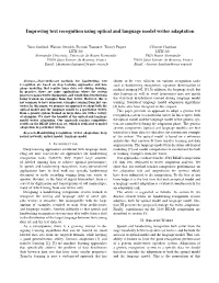 Improving Text Recognition Using Optical and Language Model Writer Adaptation