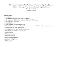 Introductory Lectures: the Nature and History of Cognitive Science Chapter 4: Philosophy’S Convergence Towards Cognitive Science by Dr