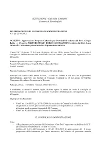 ISTITUZIONE “GAIA DA CAMINO” Comune Di Portobuffolè