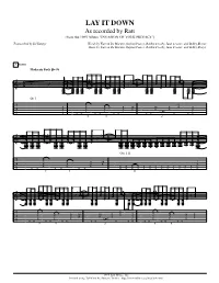 Lay It Down Guitar Tab