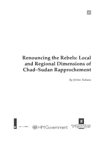 Local and Regional Dimensions of Chad–Sudan Rapprochement