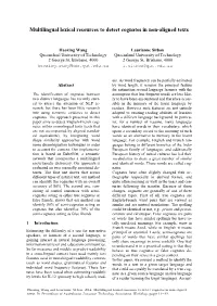 Multilingual Lexical Resources to Detect Cognates in Non-Aligned Texts