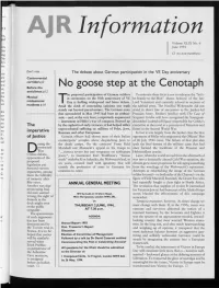 No Goose Step at the Cenotaph