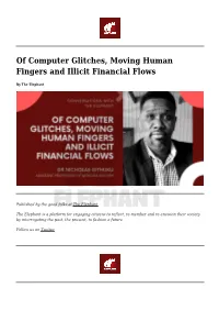 Of Computer Glitches, Moving Human Fingers and Illicit Financial Flows