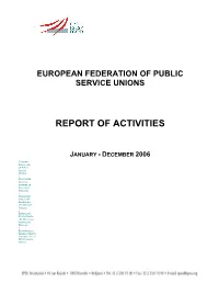 Report of Activities
