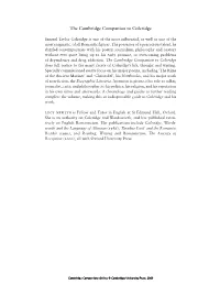 The Cambridge Companion to Coleridge