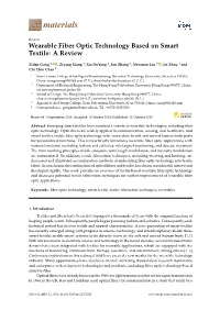 Wearable Fiber Optic Technology Based on Smart Textile: a Review