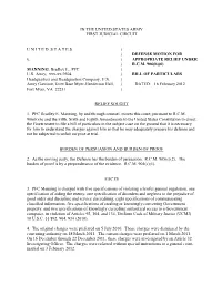 Defense Motion for a Bill of Particulars