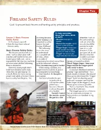 Firearm Safety Rules ������������������������������������������������������������������������