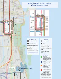 Metra, CTA Bus and “L” Routes Near Mccormick Place