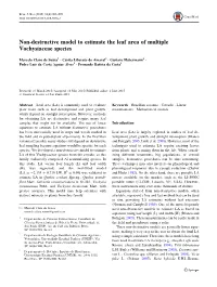 Non-Destructive Model to Estimate the Leaf Area of Multiple Vochysiaceae Species