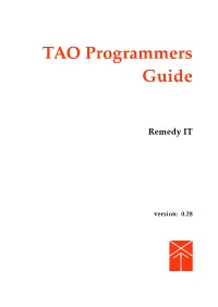 TAO Programmers Guide