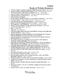 Autism Books & Website Resources