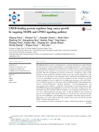 CREB-Binding Protein Regulates Lung Cancer Growth by Targeting MAPK and CPSF4 Signaling Pathway