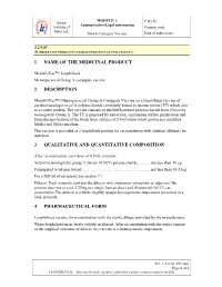 Date of Submission M1 1.2.4.10 SPC.Doc Page 0 of 8