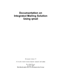 Documentation on Integrated Mailing Solution Using Qmail